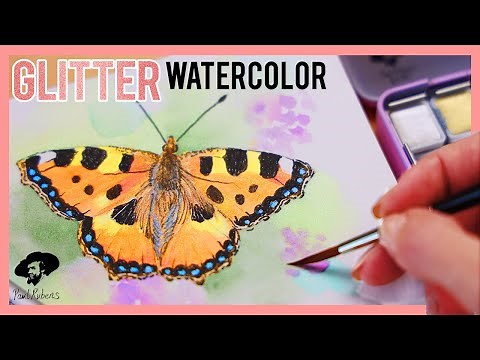 How to Draw and Paint a Realistic Tortoiseshell Butterfly with Paul Rubens Glitter Watercolors