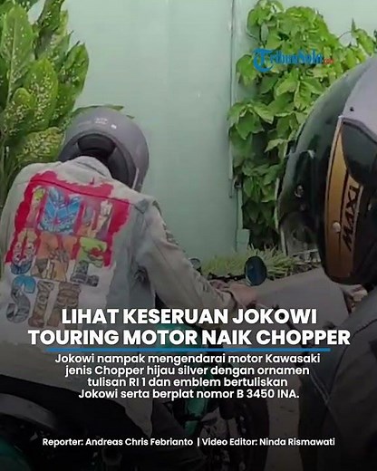 Lihat Keseruan Jokowi Turing Klub Motor, Naik Chopper Bertuliskan RI 1 di Jalanan Solo