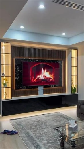 Transform Your Living Room with This Wall Cladding Hack #homedesign #shorts
