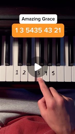 Keys Tutorials on Instagram: "Amazing Grace ❤️ (Super Easy Tutorial) #piano #pianocover #pianolesson #tutorial #pianotutorial #tips"