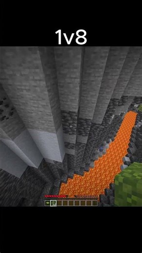 1v8 full netherite armor #minecraft