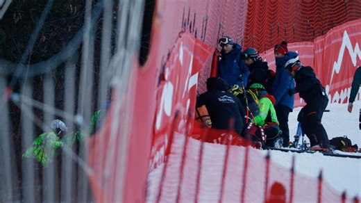 French skier Cyprien Sarrazin returns to the slopes after a serious head injury