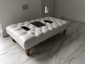 Footstool ,coffee Table in Chesterfield Design in Faux Leather - Etsy UK