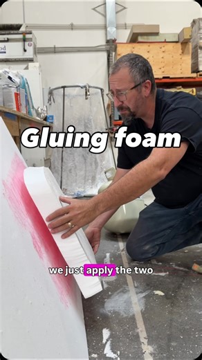 Monster City Studios on Instagram: "One of the most common steps in fabrication: joining foam sections. If the seams are flat and smooth, we almost always use Everhold. It’s made specifically for foam assembly, sprays like webbing, and keeps seams tight with minimal gap. When surfaces get irregular, spray foam helps us bond + fill at the same time."