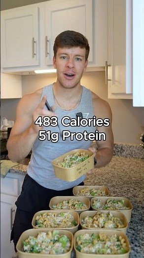 Broccoli Cheddar Mac High Protein Meal Prep Recipe #shorts