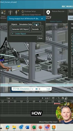 Process Simulate 🧑‍🏭 MTM Timing Analysis with PS Human | Digital Worker, Cycle Time & Reports ⚙️⏱️