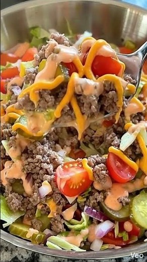 Easy WW Big Mac Salad (6 Points) 🍔🥗 #healthyrecipesforweightloss #subscribersyoutube