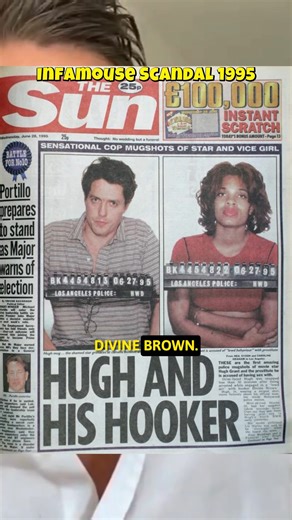 Hugh Grant & the Infamous Arrest (1995) This 90s rom-com king got caught in a scandal that shocked the world!  In 1995, while dating Elizabeth Hurley, Hugh Grant was arrested in LA with sex worker Divine Brown. The tabloids went wild and his movie Nine Months dropped the same week! He publicly apologized on TV, calling it “a big mistake,” but it strangely made him more famous. Would today's culture forgive him that easily? 樂 | Hollywood Movies,Series & Celebrities | Facebook