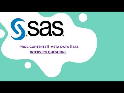 Proc Contents In SAS || Meta Data || Interview Questions