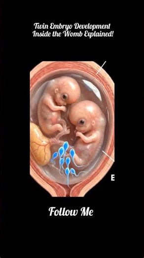 Twin Embryo Development Inside the Womb Explained😍🥰 #baby #pregnancybyfaith #pregnant #momy #foryou