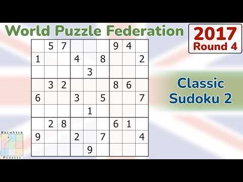 WPF Sudoku 2017 Round 4 - Classic Sudoku 2
