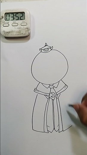 Draw Koro-sensei in 4 minutes #anime #assasinationclassroom #drawing