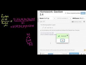 Solve the Cubic Equation x^3 - 5x^2 - 9x + 45 = 0 MyMathlab