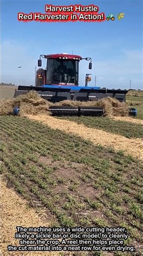 Harvest Hustle | Red Harvester in Action! 🚜🌾