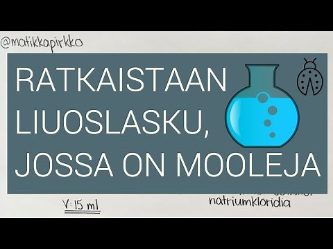 Lääkelaskut/liuoslaskut/mooli: Paljonko annat liuosta, jonka pitoisuus on 4 mmol/ml? 🍸Matikkapirkko