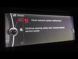 2011 BMW 528I Driver Restraint System Malfuction
