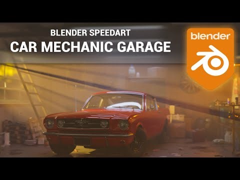 Car Mechanic Garage | Speed Art Blender