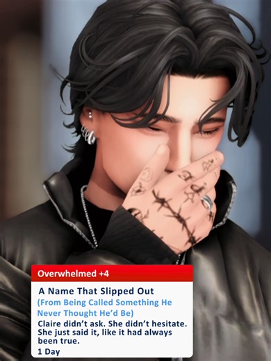 ep 19 - i think we all knew this was coming. claire said “dad” so casually, like she’s been thinking it for months. and maybe she has. he’s been her constant since everything fell apart — tying shoes, bringing puppies home, staying when he could’ve stepped back. he never tried to take anyone’s place, he just showed up. he never had a good example of what a father should be, but somehow he’s becoming one anyway. his baby isn’t even here yet — but he’s already a dad. #thesims4 #sims4