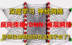 【深度学习神经网络算法详解】导师没讲明白的反向传播算法/DNN/浅层神经网络看这个竟然学会了！（神经网络模型/神经网络原理/神经网络算法）