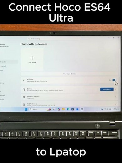 Pair Hoco ES64 Ultra with laptop