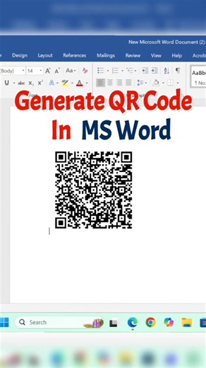 Generate QR Code in MS Word #msoffice #qrcode #msoffice #techshorts #tech #viral