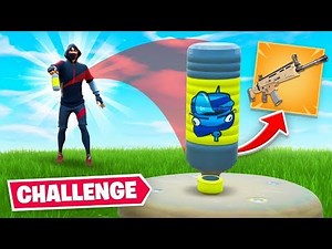 BOTTLE FLIP = LOOT Challenge In Fortnite!