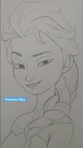 How To Draw Princess Elsa from frozen #shorts #drawing #howtodraw #princesselsa
