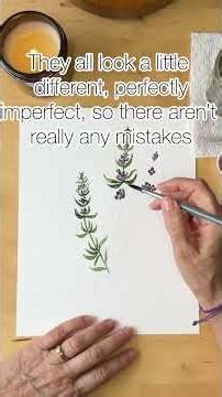 Watercolor Hyssop Tutorial 🌿 | Peaceful Botanical Painting Process Step by Step