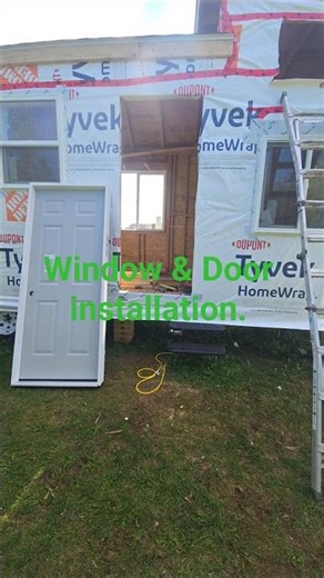 #tinyhome window and door installation #construction #tinyhouses #tinyhomeinspiration #THOW 🔥 🪟 🚪