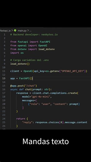 FastAPI — crea un chatbot en 30 segundos