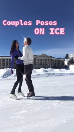 Couples Poses ON ICE! Grab your boyfriend😍🥰 #iceskating #bladesofglory #couplesgoals