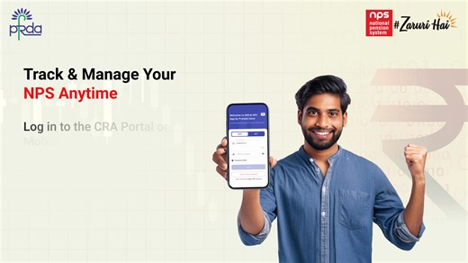 Track. Contribute. Manage. With the NPS Mobile App and CRA Portal, take full control of your pension, anytime, anywhere. Because planning your retirement #zarurihai 💰 #PFRDA #nps #NationalPensionSystem #DigitalIndia #FinancialSecurity | NPS - National Pension System