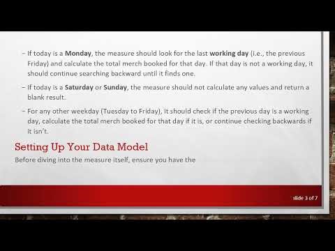 Creating a Previous Working Day Measure in Power BI: How to Incorporate Holidays
