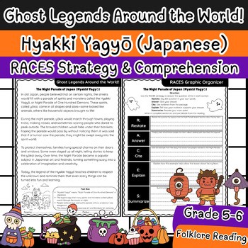 Halloween Reading Passages & RACES | Ghost Legends – Hyakki Yagyō | Grades 5–6