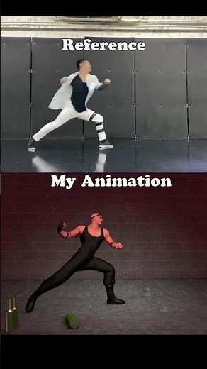 REFERENCE🥷 VS ANIMATION🏇 #3danimation #gameanimations #cgi