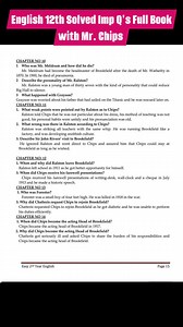 5.3K views · 16 reactions | English 12th Class Solved important Questions Full Book.. #al_basheer_academy #English #12th #Notes #Questions #chips #viralpost2025 #trendingnow | Al Basheer Academy of Science and Computer Center | Facebook