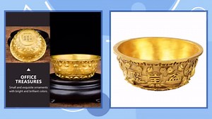 DOITOOL Cornucopia Bowl Decorative Treasure Basin Small Feng Shui Ornament for Home Office Table Accent 3.14 X 3.14 X 1.37 Inch Creative Gift Storage