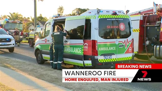BREAKING NEWS: Emergency crews are at the scene of a major house fire in Wanneroo. A man has been injured in the blaze. | 7NEWS Perth