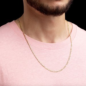 Solid Gold Figaro Chain 3mm | The Gold Gods