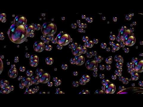Animated Realistic Bubbles Black Screen Background Video Effect