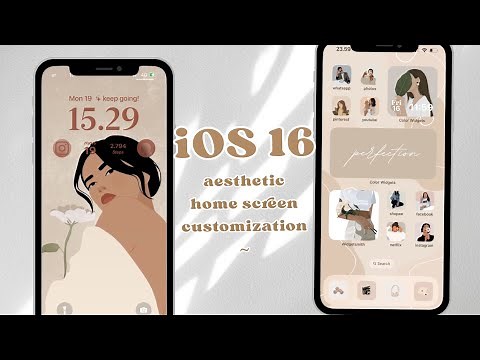 iOS16 Aesthetic Home Screen Customization ~ Tutorial widget and change icons