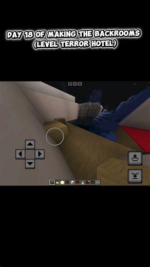 Day 18 of making the Backrooms (level terror hotel) #minecraft