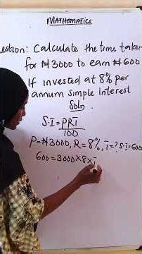 Simple Interest explained in the easiest way possible 💰📘 #MathMadeEasy #SimpleInterest”