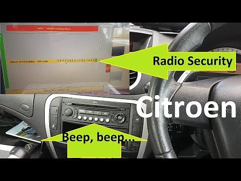 Citroen radio security active and beeping... how to program.