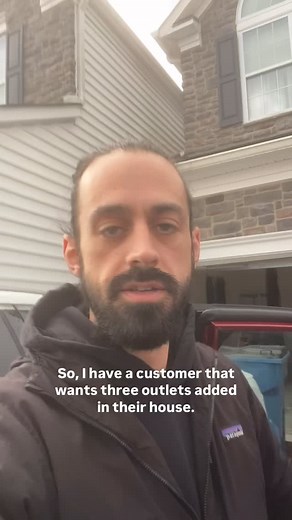 Adding outlets doesn’t take too long! #electrician #erictheelectrician #electrical #cool #buckscountypa #buckscounty #lights #work #buckscountyrealestate #construction #newtown #newtownpa #philadelphia #fy #fyp #viral | Eric Gases