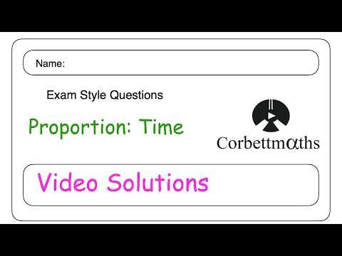 Proportion Time Answers - Corbettmaths