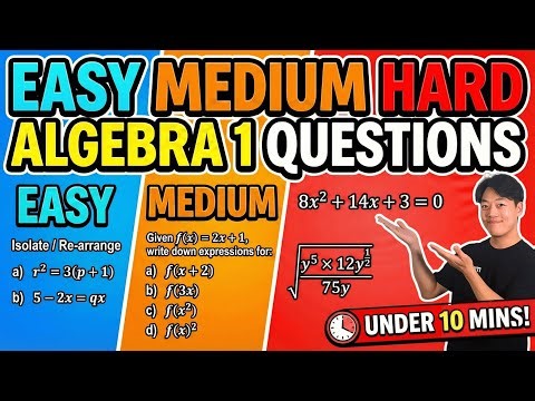 12 Minutes of Algebra 1 practice questions you NEED to do