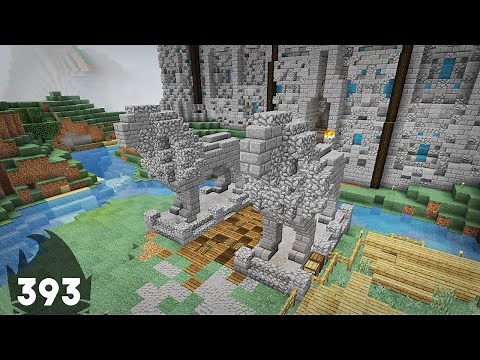 Minecraft Building w/ BdoubleO :: Lion Statues! ep 393