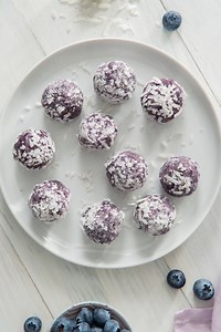 No-Bake Blueberry Coconut Energy Balls