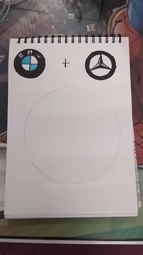 BMW +Mercedes |combination logo #automobile #bmw #mercedes #drawing #draw